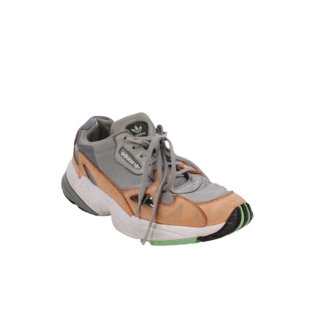 Adidas Originals Falcon W Leather Colorblock Running Sneakers Orange Size 9